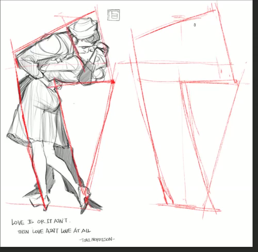 Long red lines on the reference mirrored on the right side.