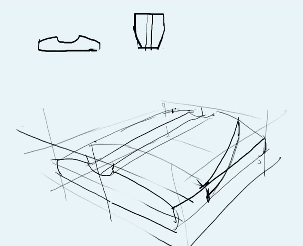 Small flat views above and the slab cut inward on one side.