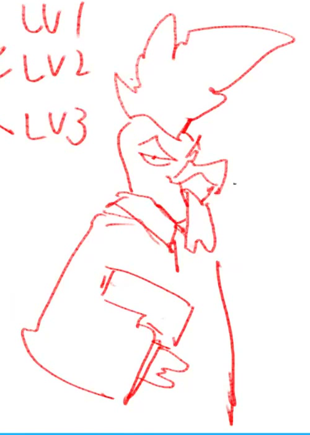 The rooster in a long robe holding a folder.